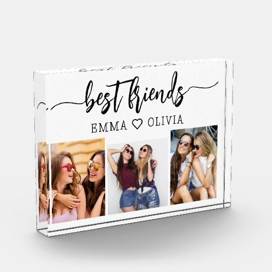 友最高の人3フォトコラージュ記念Keepsake フォトブロック (左)