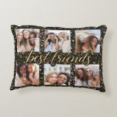 友最高の人6フォトコラージュ枕 アクセントクッション (裏面)