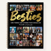 友最高の人 |お気に入りのフォトコラージュのノートブック ノートブック (正面)