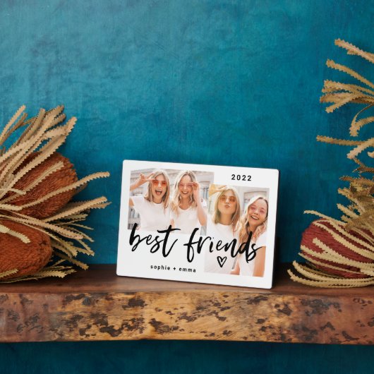 友最高の人 |スクリプトカジュアルと2つのフォトグリッド フォトプラーク (側面)