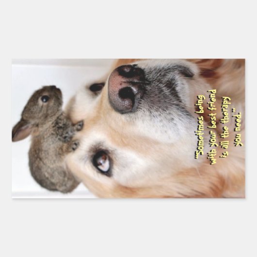 「友最高の人」ステッカー 長方形シール (正面)