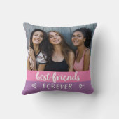 友最高の人 |ピンクと紫のカラーブロック2写真 クッション (裏面)