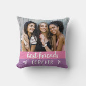 友最高の人 |ピンクと紫のカラーブロック2写真 クッション (正面)