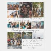 友最高の人 |ベスティー10枚の写真と引用文 フリースブランケット (正面)