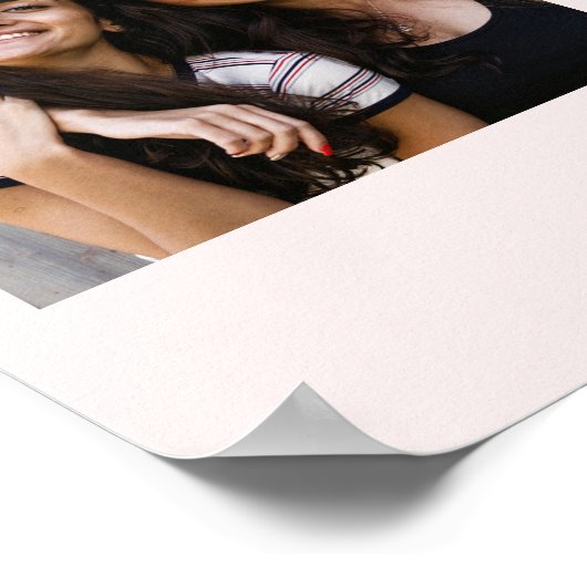 友最高の人 |モダン赤面3枚のフォトグリッド ポスター (角)