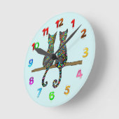 友最高の人 ラウンド壁時計 (傾斜)