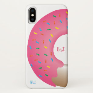 友最高の人 ""最高の半分 ドーナツイラストレーション iPhone X ケース