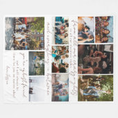 友最高の人 |母性10枚の写真と引用文 フリースブランケット (正面(横))