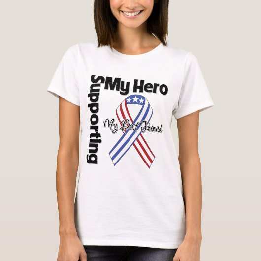 友最高の人 – 軍隊がMy Heroをサポート Tシャツ (正面)