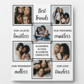 友最高の友の友よユニークり写真コラージュ フォトプラーク (正面)