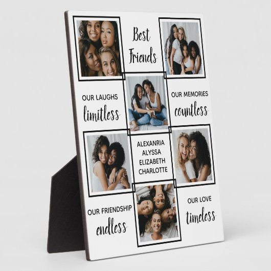 友最高の友の友よユニークり写真コラージュ フォトプラーク (側面)