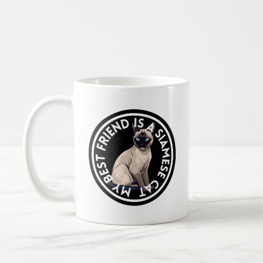 友最高の友シャム猫 コーヒーマグカップ (左)