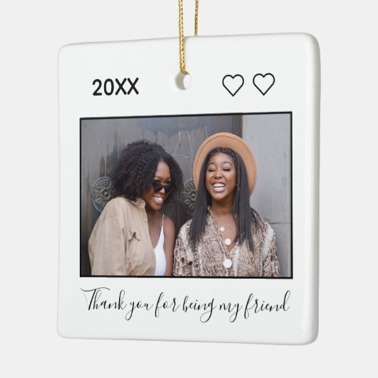 友最高の友姉妹の感謝カスタム セラミックオーナメント (左)