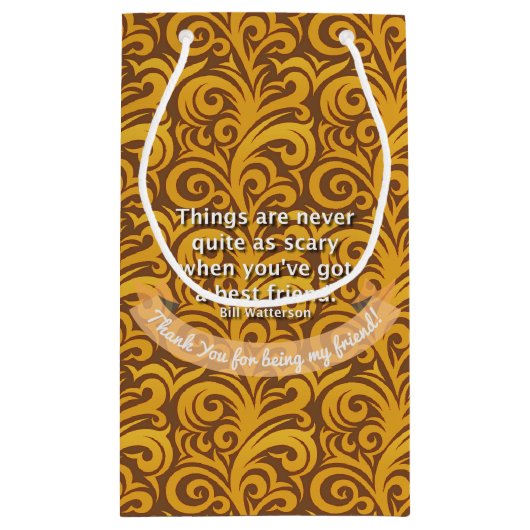 友最高の友引用文 スモールペーパーバッグ (裏面)