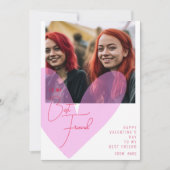 友最高の友bffハートバレンタインの写真 シーズンカード (正面)