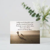 友最高の女と犬のオンビーチ ポストカード (スタンド正面)