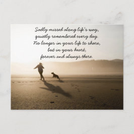 友最高の女と犬のオンビーチ ポストカード