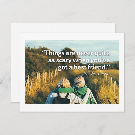 友最高の引用文の友やる気を起こさせる情 ポストカード (正面/裏面)