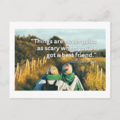 友最高の引用文の友やる気を起こさせる情 ポストカード (正面)