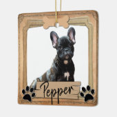 友最高の犬の写真 セラミックオーナメント (左)