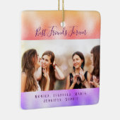 友最高の紫色の金ゴールドの写真名 セラミックオーナメント (右)