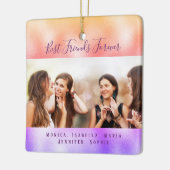 友最高の紫色の金ゴールドの写真名 セラミックオーナメント (左)