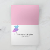 友最高の誕生日ユーモア カード (内部)