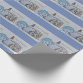 友最高の達かわいい猫アートスケッチラッピング紙 ラッピングペーパー (角)