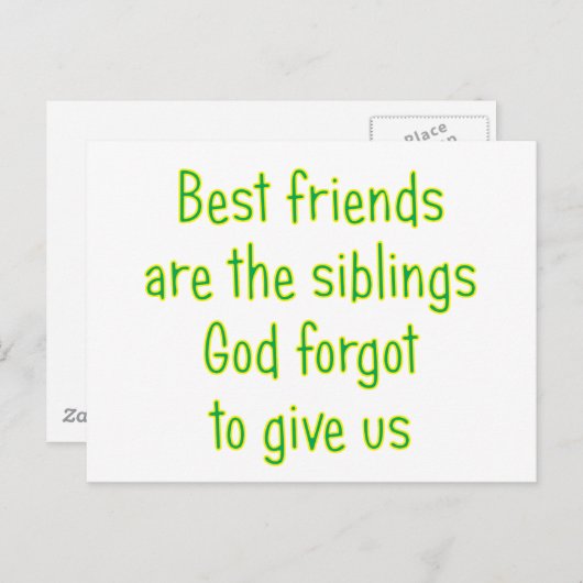 友最高の達が兄弟姉妹 ポストカード (正面/裏面)