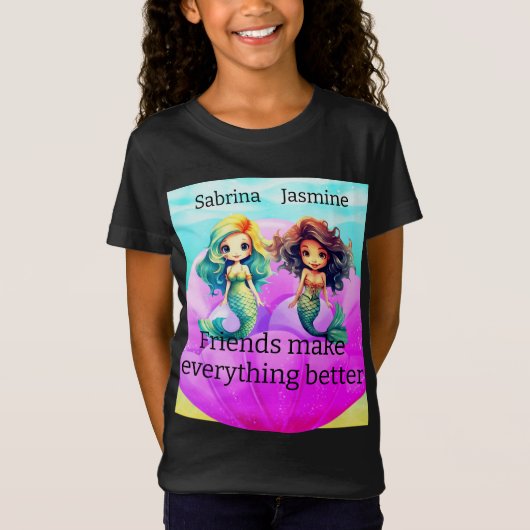 友最高の達の人魚Tシャツ Tシャツ (正面)