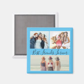 「友最高の達は永遠に写真コラージュ マグネット (正面/裏面)