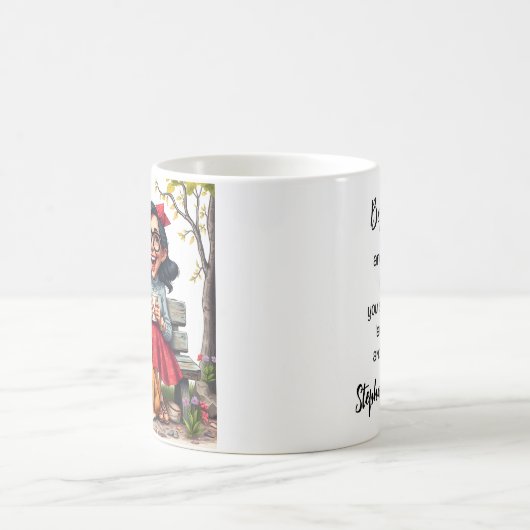 友最高の達レディースコーヒーキャット引用文 コーヒーマグカップ (中央)