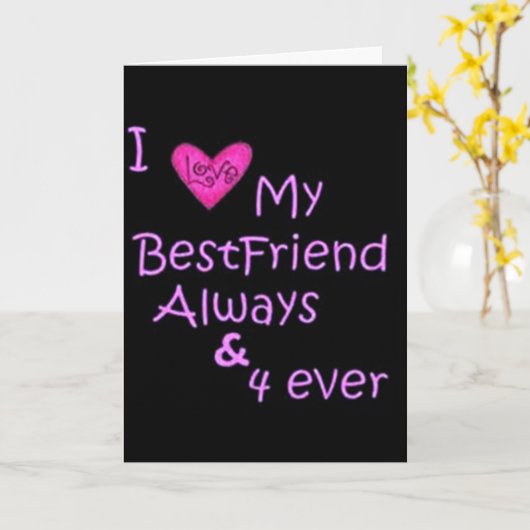 **友最高の達**誕生日 カード (黄色い花)