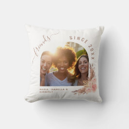 友最高の達photo pampasバラ金ゴールドピンクフローラ クッション