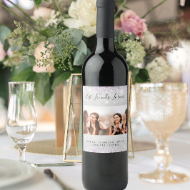 友最高の達photo silver purpleグリッターダスト ワインラベル