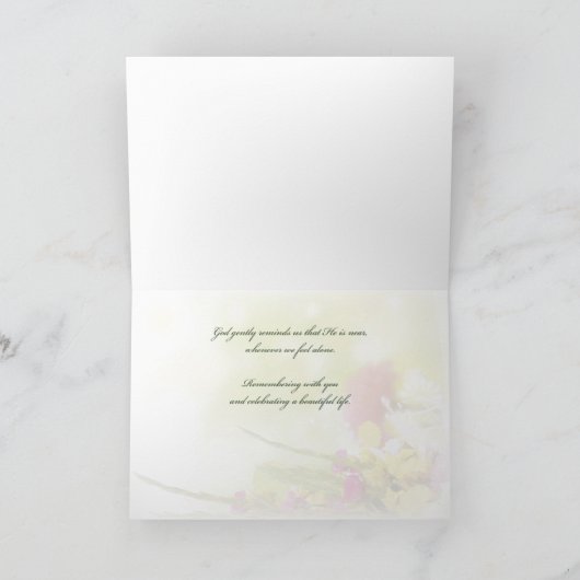 友死の日の花 カード (内部)