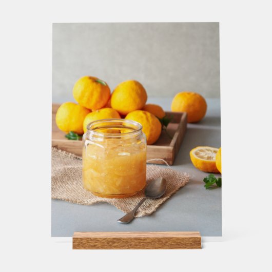 友社で作った保存食 アクリルサイン (正面)