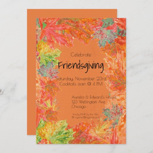 友祝人（感謝祭） 招待状 (正面/裏面)