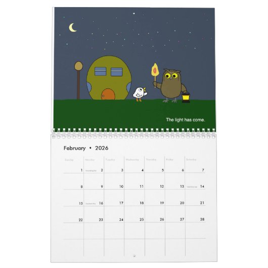 友素晴らしだちカレンダー カレンダー (2月 2026)