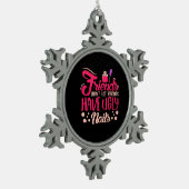 友素晴らし人は醜い爪、 ネイル スノーフレークピューターオーナメント (左)