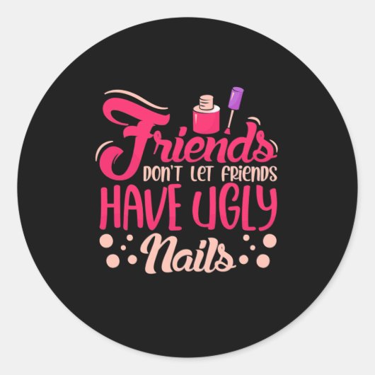 友素晴らし人は醜い爪、 ネイル ラウンドシール (正面)