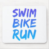 友素晴らし人や家族へのトライアスロンの贈り物 マウスパッド (正面)