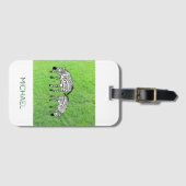 友素晴らし人、かわいいハッピーシマウマ ラゲッジタグ (正面横)