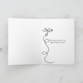 友考える人のデイジーと女性のバグ カード (内部)