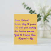 友親愛人の愛と平和カスタマイズ製品 シーズンポストカード (スタンド正面)