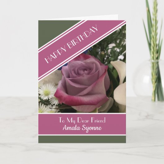 友親愛人カスタム誕生日カード カード (正面)