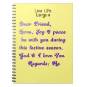 友親愛人ライブライフ大 ノートブック (正面)