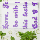 「友親愛人」フェスティバルの季節の挨拶 キッチンタオル (折り畳み)