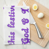 「友親愛人」フェスティバルの季節の挨拶 キッチンタオル (四つ折り)