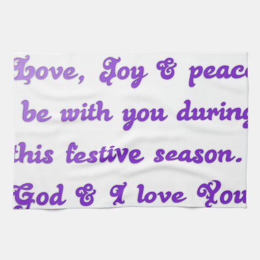 「友親愛人」フェスティバルの季節の挨拶 キッチンタオル (横)